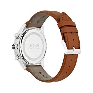 Hugo Boss Men’s Chronograph Quartz Leather Strap White Dial 44mm Watch 1513475 UAE DUBAI AJMAN SHARJAH ABU DHABI RAS AL KHAIMA UMM UL QUWAIN ALAIN FUJAIRAH