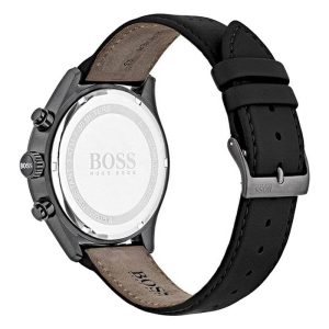 Hugo Boss Men’s Chronograph Quartz Leather Strap Black Dial 44mm Watch 1513474 UAE DUBAI AJMAN SHARJAH ABU DHABI RAS AL KHAIMA UMM UL QUWAIN ALAIN FUJAIRAH
