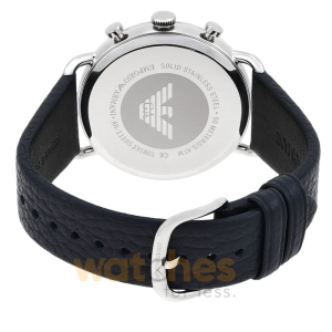 Emporio Armani Men’s Quartz Leather Strap Blue Dial 43mm Watch AR11105