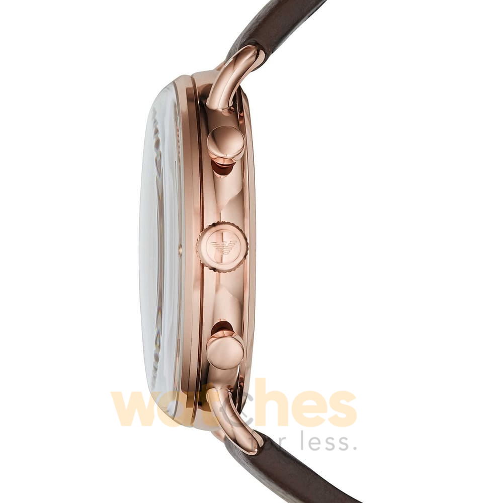 Emporio Armani Men’s Quartz Leather Strap Grey Dial 43mm Watch AR11106