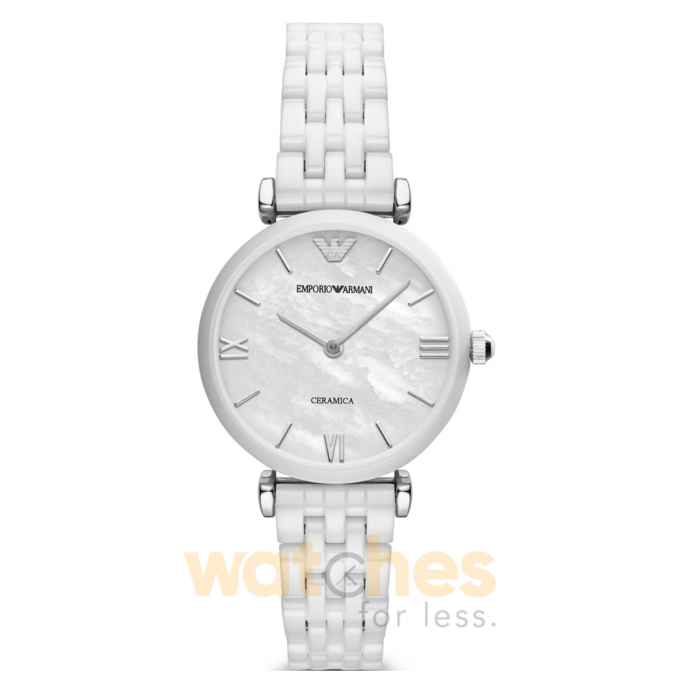 Emporio Armani Women’s Quartz Ceramic Chain Mother of Pearl 30mm Watch AR1485 UAE DUBAI AJMAN SHARJAH ABU DHABI RAS AL KHAIMA UMM UL QUWAIN ALAIN FUJAIRAH