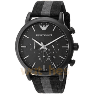 Emporio Armani Men’s Quartz Nylon Strap Black Dial 46mm Watch AR1948 UAE DUBAI AJMAN SHARJAH ABU DHABI RAS AL KHAIMA UMM UL QUWAIN ALAIN FUJAIRAH