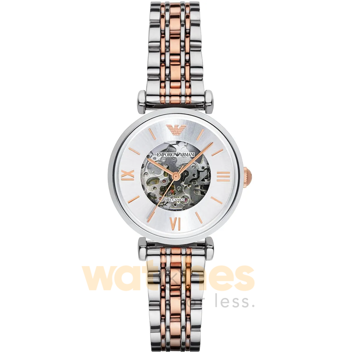 Emporio Armani Women’s Automatic (Meccanico) Stainless Steel Silver Dial 32mm Watch AR1992 UAE DUBAI AJMAN SHARJAH ABU DHABI RAS AL KHAIMA UMM UL QUWAIN ALAIN FUJAIRAH