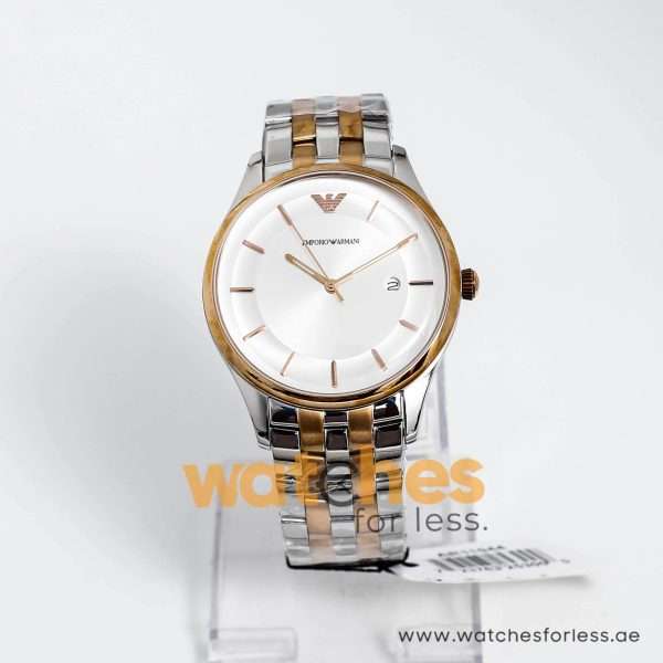 Emporio Armani Men’s Quartz Two Tone Stainless Steel Silver Dial 43mm Watch AR11044 UAE DUBAI AJMAN SHARJAH ABU DHABI RAS AL KHAIMA UMM UL QUWAIN ALAIN FUJAIRAH