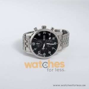 Hugo Boss Men’s Quartz Stainless Steel Black Dial 44mm Watch 1512446 UAE DUBAI AJMAN SHARJAH ABU DHABI RAS AL KHAIMA UMM UL QUWAIN ALAIN FUJAIRAH