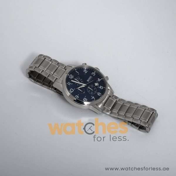 Hugo Boss Men’s Chronograph Quartz Stainless Steel Blue Dial 44mm Watch 1513183 UAE DUBAI AJMAN SHARJAH ABU DHABI RAS AL KHAIMA UMM UL QUWAIN ALAIN FUJAIRAH