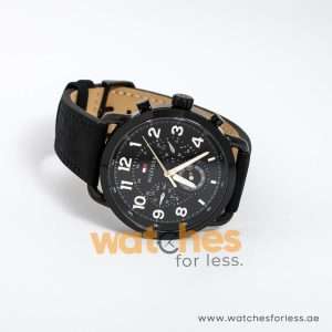 Tommy Hilfiger Men’s Quartz Leather Strap Black Dial 46mm Watch 1791426 UAE DUBAI AJMAN SHARJAH ABU DHABI RAS AL KHAIMA UMM UL QUWAIN ALAIN FUJAIRAH