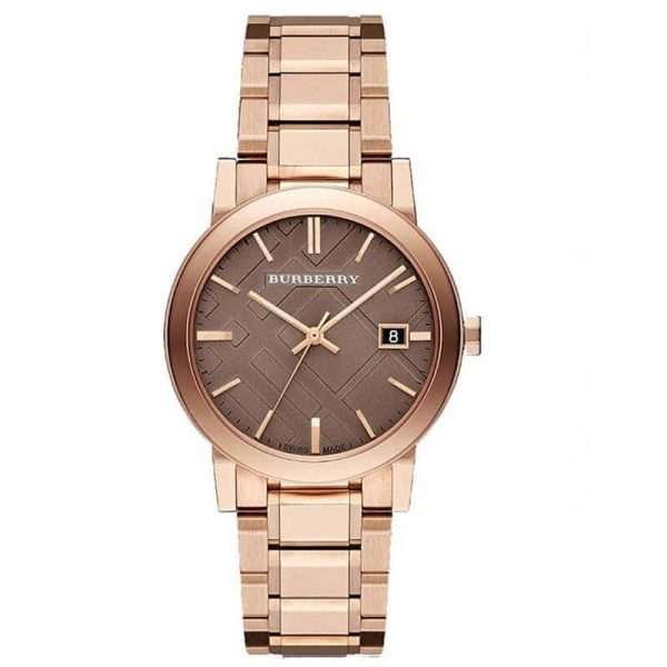 Burberry Women’s Swiss Made Stainless Steel Brown Dial 38mm Watch BU9005 UAE DUBAI AJMAN SHARJAH ABU DHABI RAS AL KHAIMA UMM UL QUWAIN ALAIN FUJAIRAH