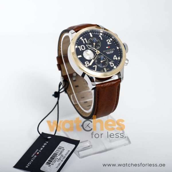 Tommy Hilfiger Men’s Quartz Brown Leather Strap Blue Dial 46mm Watch 1791137 UAE DUBAI AJMAN SHARJAH ABU DHABI RAS AL KHAIMA UMM UL QUWAIN ALAIN FUJAIRAH