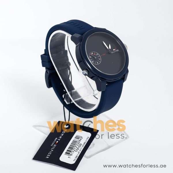 Tommy Hilfiger Men’s Quartz Silicone Strap Blue Dial 44mm Watch 1791325 UAE DUBAI AJMAN SHARJAH ABU DHABI RAS AL KHAIMA UMM UL QUWAIN ALAIN FUJAIRAH