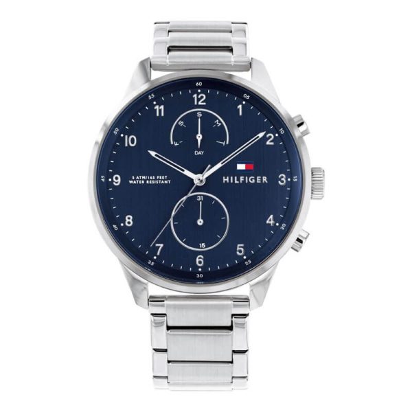 Tommy Hilfiger Men’s Quartz Stainless Steel Blue Dial 44mm Watch 1791575 UAE DUBAI AJMAN SHARJAH ABU DHABI RAS AL KHAIMA UMM UL QUWAIN ALAIN FUJAIRAH