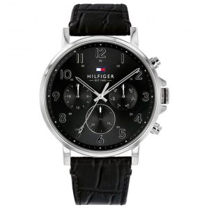 Tommy Hilfiger Men’s Quartz Leather Strap Black Dial 46mm Watch 1710381 UAE DUBAI AJMAN SHARJAH ABU DHABI RAS AL KHAIMA UMM UL QUWAIN ALAIN FUJAIRAH