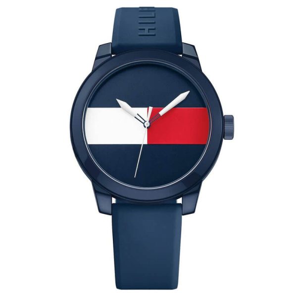 Tommy Hilfiger Men’s Quartz Silicone Strap Blue Dial 42mm Watch 1791322 UAE DUBAI AJMAN SHARJAH ABU DHABI RAS AL KHAIMA UMM UL QUWAIN ALAIN FUJAIRAH