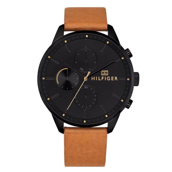 Tommy Hilfiger Men’s Quartz Leather Strap Black Dial 44mm Watch 1791486 UAE DUBAI AJMAN SHARJAH ABU DHABI RAS AL KHAIMA UMM UL QUWAIN ALAIN FUJAIRAH