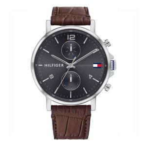Tommy Hilfiger Men’s Quartz Leather Strap Grey Dial 44mm Watch 1710416 UAE DUBAI AJMAN SHARJAH ABU DHABI RAS AL KHAIMA UMM UL QUWAIN ALAIN FUJAIRAH