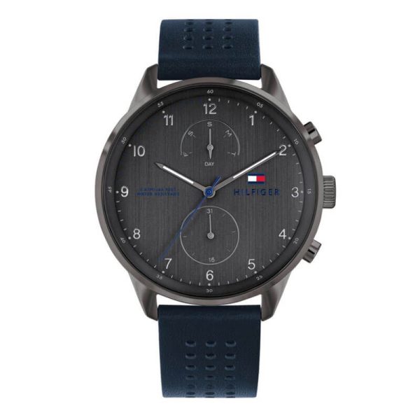 Tommy Hilfiger Men’s Quartz Leather Strap Grey Dial 44mm Watch 1791578 UAE DUBAI AJMAN SHARJAH ABU DHABI RAS AL KHAIMA UMM UL QUWAIN ALAIN FUJAIRAH