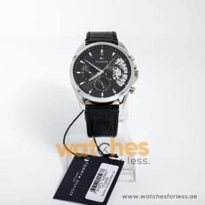 Tommy Hilfiger Men’s Quartz Leather Strap Black Dial 44mm Watch 1710449 UAE DUBAI AJMAN SHARJAH ABU DHABI RAS AL KHAIMA UMM UL QUWAIN ALAIN FUJAIRAH