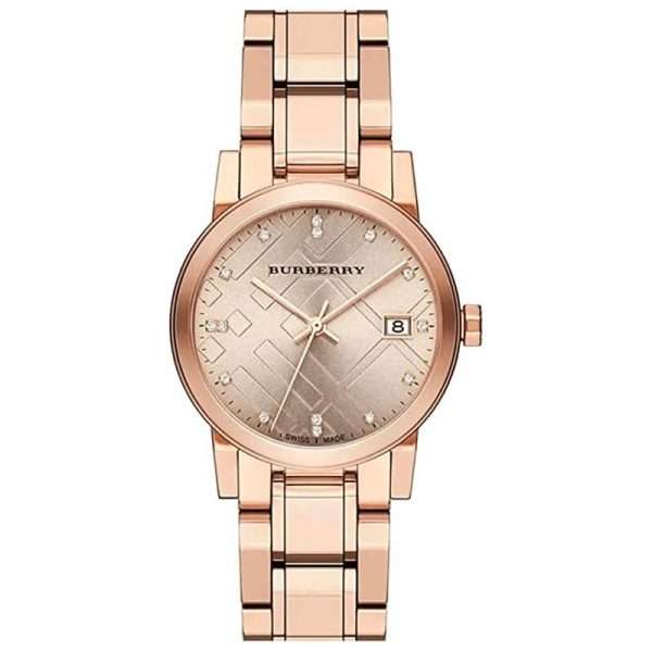 Burberry Women’s Swiss Made Stainless Steel Rose Gold Dial 34mm Watch BU9126 UAE DUBAI AJMAN SHARJAH ABU DHABI RAS AL KHAIMA UMM UL QUWAIN ALAIN FUJAIRAH