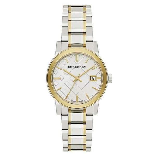 Burberry Women’s Swiss Made Quartz Stainless Steel Silver Dial 34mm Watch BU9115 UAE DUBAI AJMAN SHARJAH ABU DHABI RAS AL KHAIMA UMM UL QUWAIN ALAIN FUJAIRAH