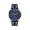 Guess Men’s Quartz Blue Silicone & Stainless Steel Blue Dial 43mm Watch W0366G4 UAE DUBAI AJMAN SHARJAH ABU DHABI RAS AL KHAIMA UMM UL QUWAIN ALAIN FUJAIRAH