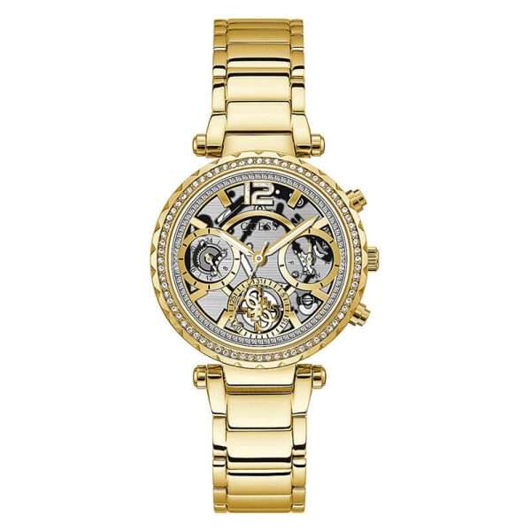 Guess Women’s Quartz Gold Stainless Steel Gold Dial 37mm Watch GW0403L2 UAE DUBAI AJMAN SHARJAH ABU DHABI RAS AL KHAIMA UMM UL QUWAIN ALAIN FUJAIRAH