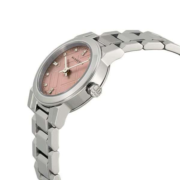 Burberry Women’s Swiss Made Stainless Steel Pink Dial 26mm Watch BU9223 UAE DUBAI AJMAN SHARJAH ABU DHABI RAS AL KHAIMA UMM UL QUWAIN ALAIN FUJAIRAH