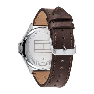 Tommy Hilfiger Men’s Quartz Brown Leather Strap Grey Dial 46mm Watch 1791615 UAE DUBAI AJMAN SHARJAH ABU DHABI RAS AL KHAIMA UMM UL QUWAIN ALAIN FUJAIRAH