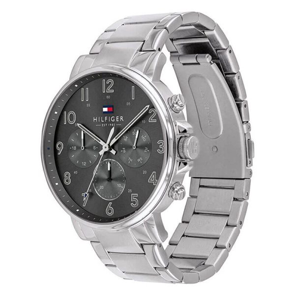 Tommy Hilfiger Men’s Quartz Stainless Steel Grey Dial 46mm Watch 1710382 UAE DUBAI AJMAN SHARJAH ABU DHABI RAS AL KHAIMA UMM UL QUWAIN ALAIN FUJAIRAH