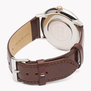 Tommy Hilfiger Men’s Quartz Leather Strap Blue Dial 40mm Watch 1710354