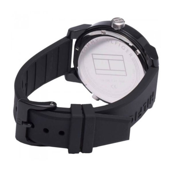 Tommy Hilfiger Men’s Quartz Silicone Strap Black Dial 44mm Watch 1791555 UAE DUBAI AJMAN SHARJAH ABU DHABI RAS AL KHAIMA UMM UL QUWAIN ALAIN FUJAIRAH