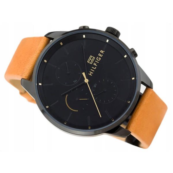 Tommy Hilfiger Men’s Quartz Leather Strap Black Dial 44mm Watch 1791486 UAE DUBAI AJMAN SHARJAH ABU DHABI RAS AL KHAIMA UMM UL QUWAIN ALAIN FUJAIRAH