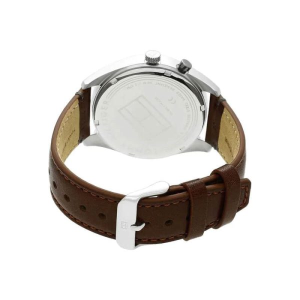 Tommy Hilfiger Men’s Quartz Leather Strap White Dial 44mm Watch 1791550 UAE DUBAI AJMAN SHARJAH ABU DHABI RAS AL KHAIMA UMM UL QUWAIN ALAIN FUJAIRAH