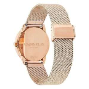 Calvin Klein Women’s Swiss Made Quartz Rose Gold Stainless Steel Silver Dial 35mm K3M22626 UAE DUBAI AJMAN SHARJAH ABU DHABI RAS AL KHAIMA UMM UL QUWAIN ALAIN FUJAIRAH