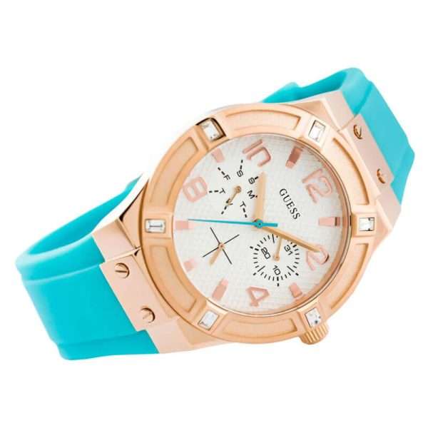 Guess Women’s Quartz Silicon Strap White Dial 36mm Watch W0564L3 UAE DUBAI AJMAN SHARJAH ABU DHABI RAS AL KHAIMA UMM UL QUWAIN ALAIN FUJAIRAH