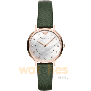 Emporio Armani Women’s Quartz Green Leather Strap Mother Of Pearl Dial 32mm Watch AR11150 UAE DUBAI AJMAN SHARJAH ABU DHABI RAS AL KHAIMA UMM UL QUWAIN ALAIN FUJAIRAH