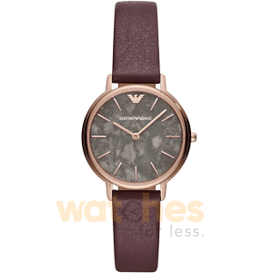 Emporio Armani Women’s Quartz Brown Leather Strap Grey Marbled Dial 32mm Watch AR11172 UAE DUBAI AJMAN SHARJAH ABU DHABI RAS AL KHAIMA UMM UL QUWAIN ALAIN FUJAIRAH