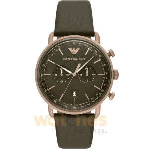 Emporio Armani Men’s Quartz Leather Strap Green Dial 43mm Watch AR11421 UAE DUBAI AJMAN SHARJAH ABU DHABI RAS AL KHAIMA UMM UL QUWAIN ALAIN FUJAIRAH