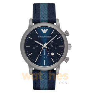 Emporio Armani Men’s Quartz Nylon Strap Blue Dial 46mm Watch AR1949 UAE DUBAI AJMAN SHARJAH ABU DHABI RAS AL KHAIMA UMM UL QUWAIN ALAIN FUJAIRAH
