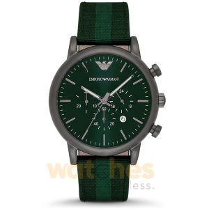 Emporio Armani Men’s Quartz Leather Strap Green Dial 46mm Watch AR1950 UAE DUBAI AJMAN SHARJAH ABU DHABI RAS AL KHAIMA UMM UL QUWAIN ALAIN FUJAIRAH