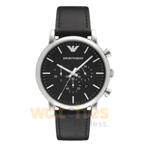 Emporio Armani Men’s Quartz Black Leather Strap Black Dial 46mm Watch AR8029 UAE DUBAI AJMAN SHARJAH ABU DHABI RAS AL KHAIMA UMM UL QUWAIN ALAIN FUJAIRAH