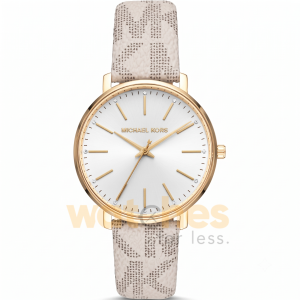 Michael Kors Women’s Quartz White Leather Strap White Dial 38mm Watch MK2858