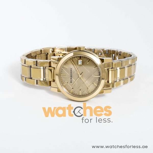 Burberry Women’s Swiss Made Stainless Steel Gold Dial 34mm Watch BU9134 UAE DUBAI AJMAN SHARJAH ABU DHABI RAS AL KHAIMA UMM UL QUWAIN ALAIN FUJAIRAH