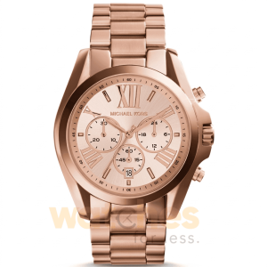 Michael Kors Women’s Quartz Stainless Steel Rose Gold Dial 43mm Watch MK5503