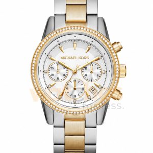 Michael Kors Women’s Quartz Stainless Steel White Dial 37mm Watch MK6474
