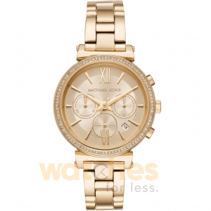 Michael Kors Women’s Quartz Stainless Steel Gold Dial 39mm Watch MK6559
