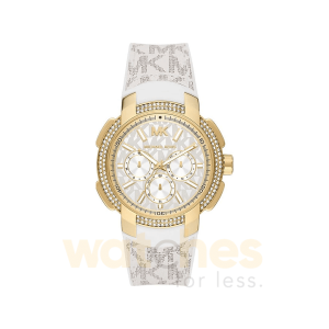 Michael Kors Women’s Quartz White Silicone Strap White Dial 42mm Watch MK7221