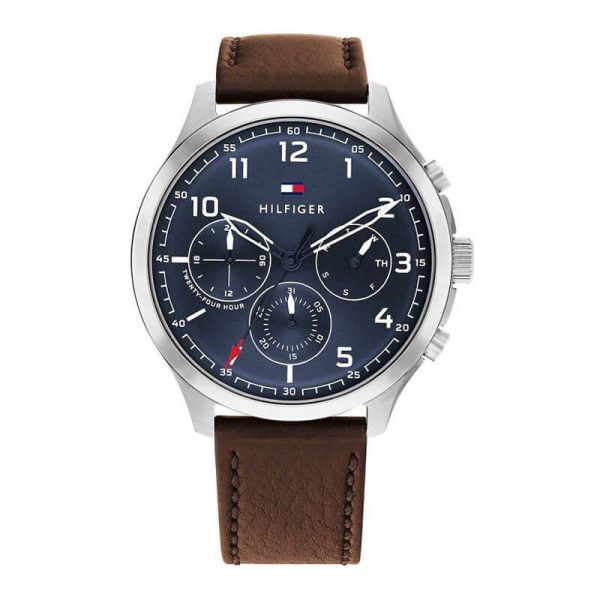 Tommy Hilfiger Men’s Quartz Leather Strap Blue Dial 45mm Watch 1791855 UAE DUBAI AJMAN SHARJAH ABU DHABI RAS AL KHAIMA UMM UL QUWAIN ALAIN FUJAIRAH