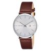 Tommy Hilfiger Men’s Quartz Brown Leather Strap Silver Dial 40mm Watch 1791463 UAE DUBAI AJMAN SHARJAH ABU DHABI RAS AL KHAIMA UMM UL QUWAIN ALAIN FUJAIRAH