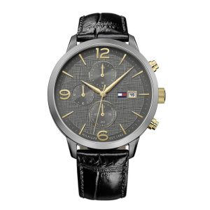 Tommy Hilfiger Men’s Quartz Leather Strap Grey Dial 42mm Watch 1710357 UAE DUBAI AJMAN SHARJAH ABU DHABI RAS AL KHAIMA UMM UL QUWAIN ALAIN FUJAIRAH