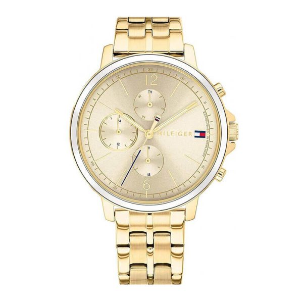 Tommy Hilfiger Women’s Quartz Stainless Steel Gold Dial 38mm Watch 1782189 UAE DUBAI AJMAN SHARJAH ABU DHABI RAS AL KHAIMA UMM UL QUWAIN ALAIN FUJAIRAH